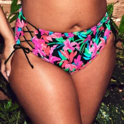 Bas De Maillot De Bain Culotte Haute Lacets