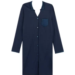 Chemise De Nuit Boutonnee En Coton Et Modal