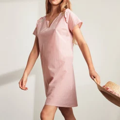 Chemise De Nuit Courte En Coton