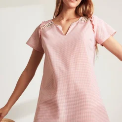 Chemise De Nuit Courte En Coton