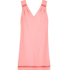 Chemise De Nuit Courte Sans Manches En Coton
