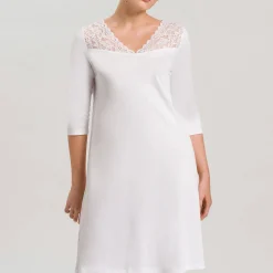 Chemise De Nuit Manches 3/4 En Coton