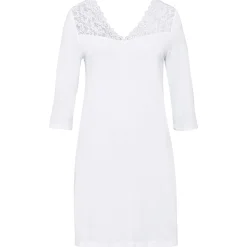 Chemise De Nuit Manches 3/4 En Coton