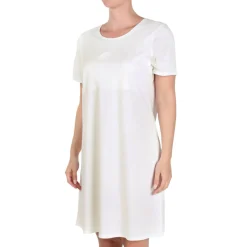 Chemise De Nuit Manches Courtes En Coton