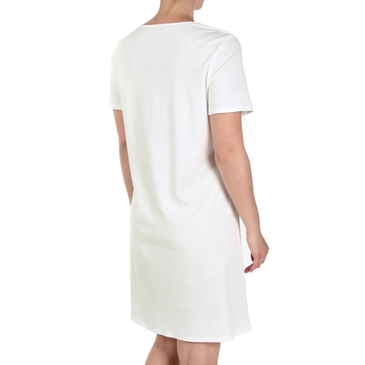 Chemise De Nuit Manches Courtes En Coton