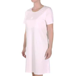 Chemise De Nuit Manches Courtes En Coton