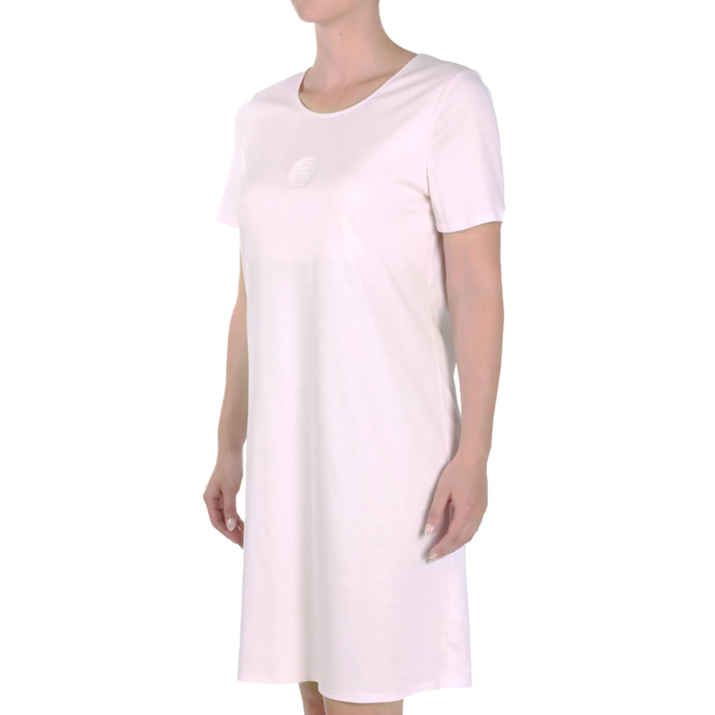 Chemise De Nuit Manches Courtes En Coton