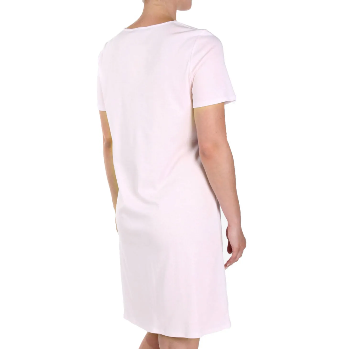 Chemise De Nuit Manches Courtes En Coton