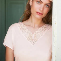 Chemise De Nuit Manches Courtes