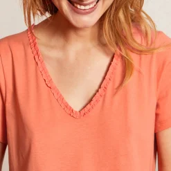 Chemise De Nuit Manches Courtes En Coton