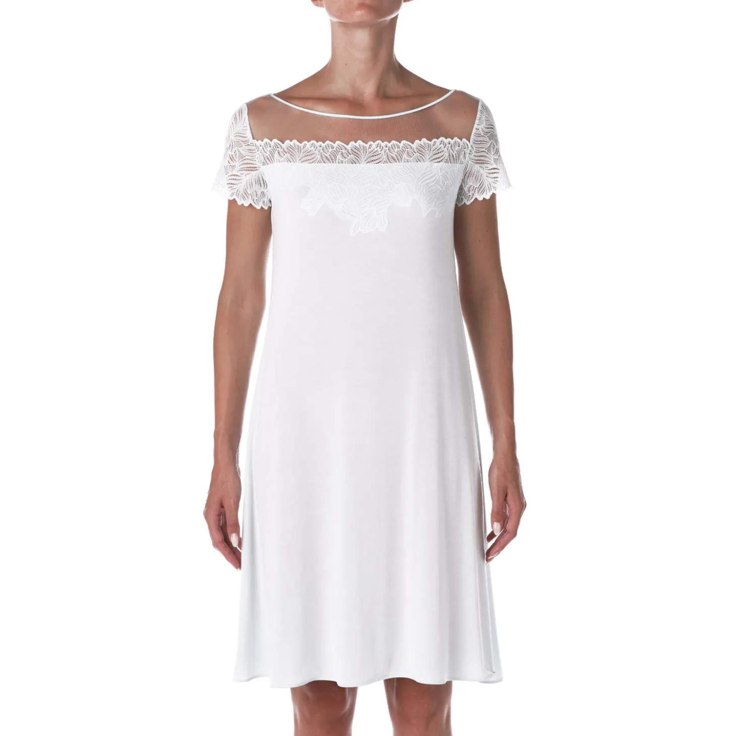 Chemise De Nuit Manches Courtes