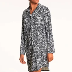Chemise De Nuit Manches Longues En Coton