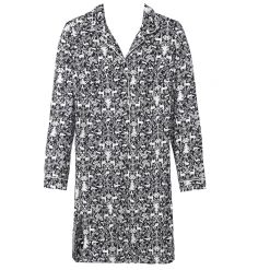 Chemise De Nuit Manches Longues En Coton