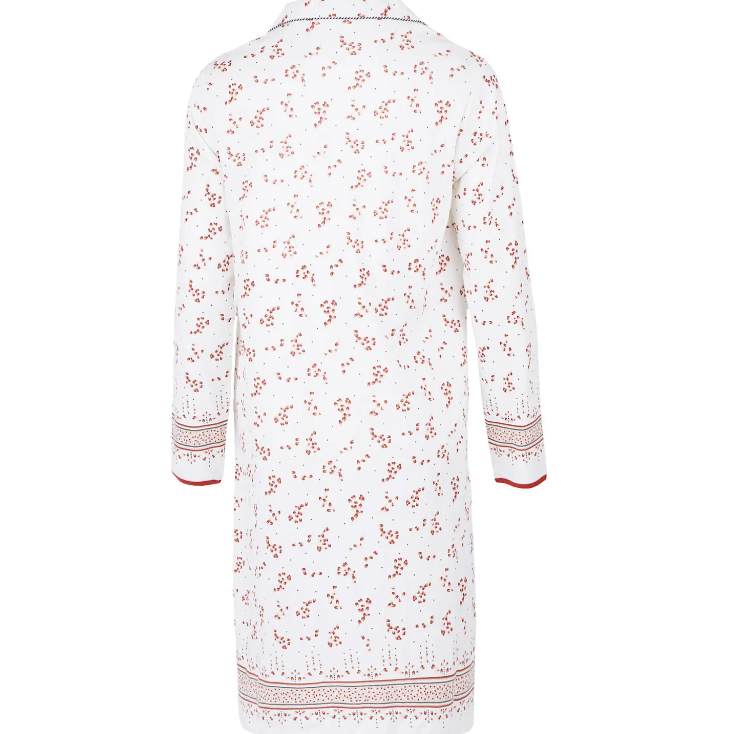 Chemise De Nuit Manches Longues En Coton