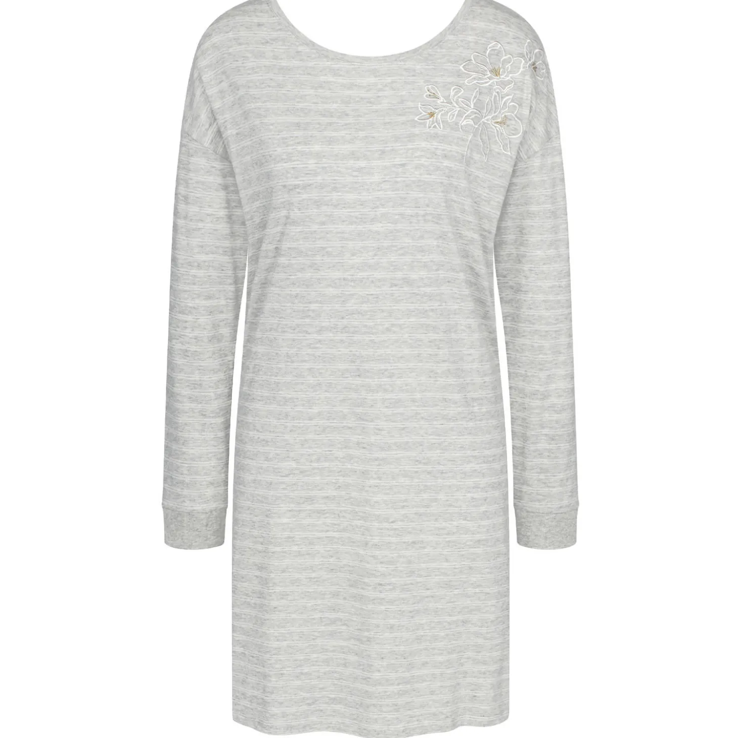 Chemise De Nuit Manches Longues En Coton