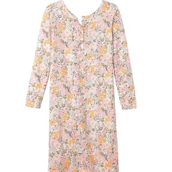 Chemise De Nuit Manches Longues En Coton