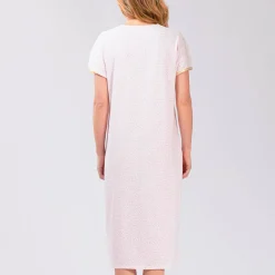 Chemise De Nuit Mi-Longue En Coton