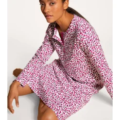 Chemise De Nuit Mi-Longue En Coton