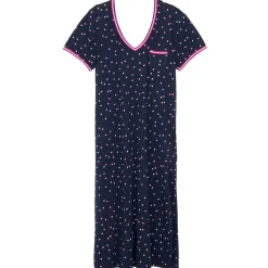 Chemise De Nuit Mi-Longue En Coton