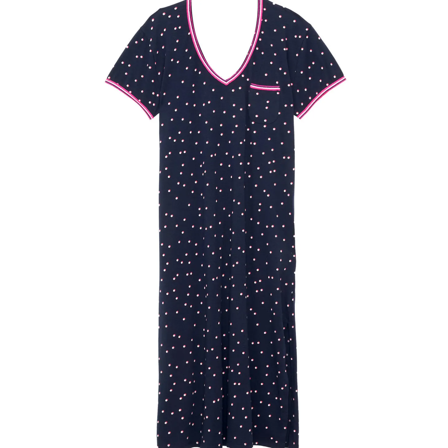 Chemise De Nuit Mi-Longue En Coton
