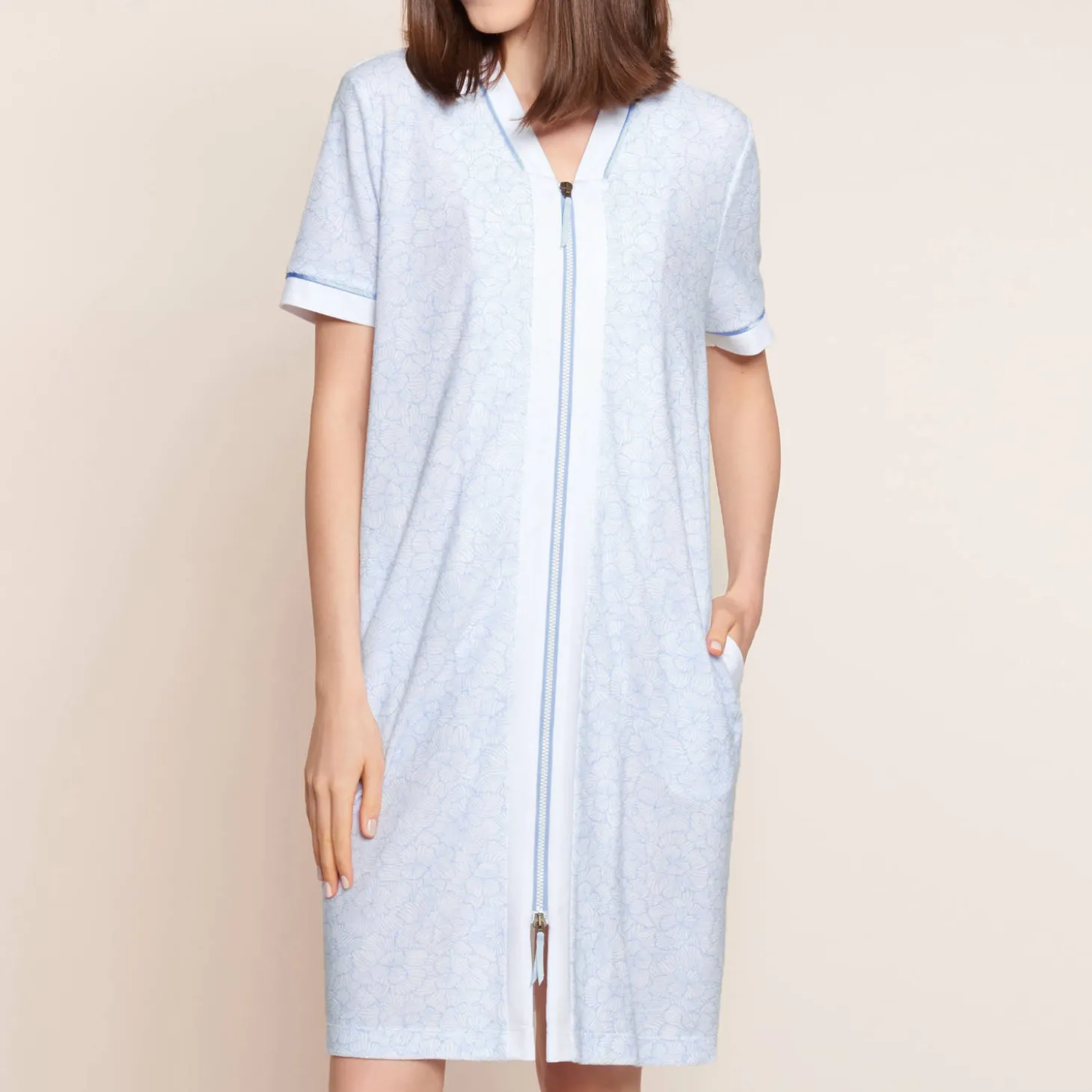 Chemise De Nuit Zippee En Coton