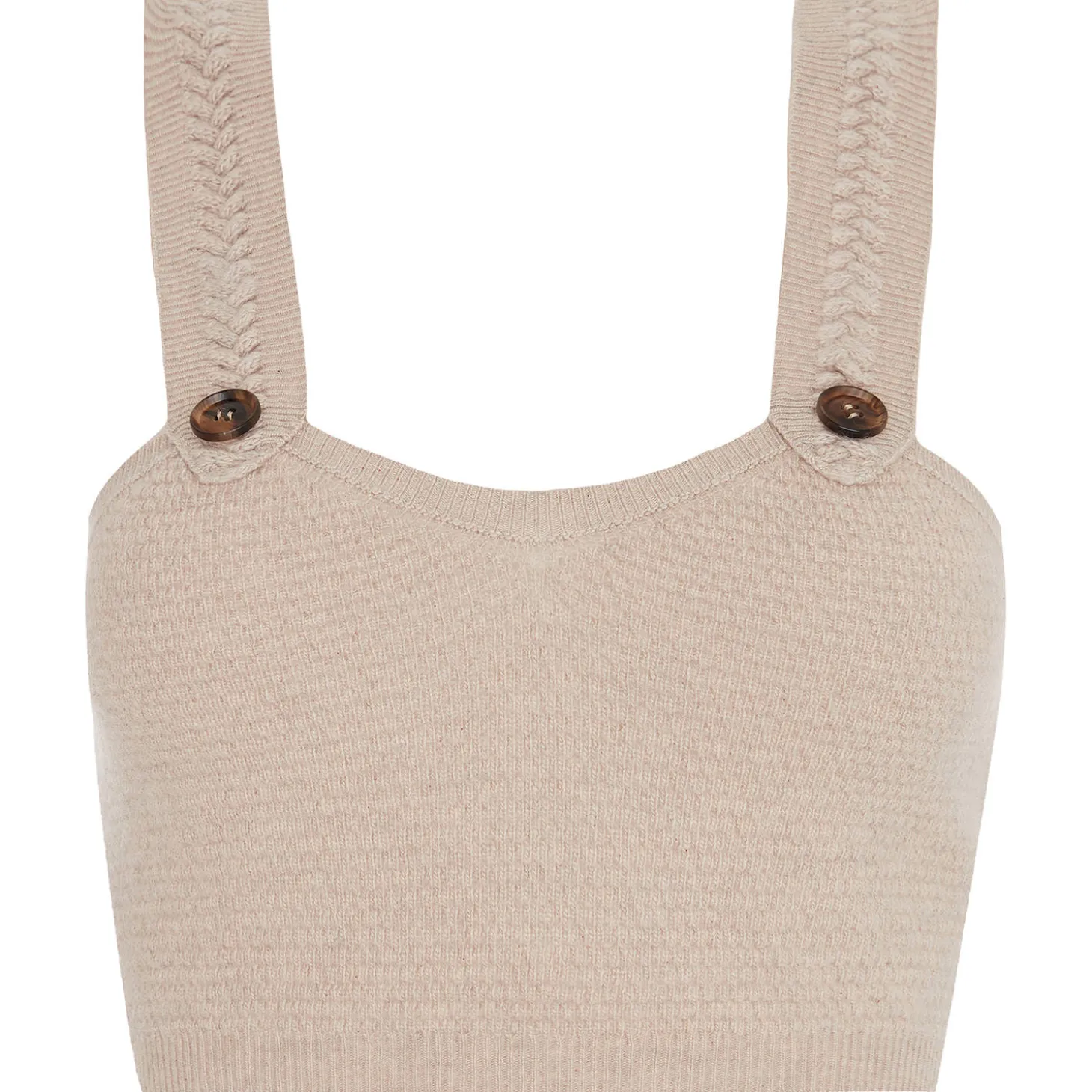 Crop Top En Laine Et Cachemire