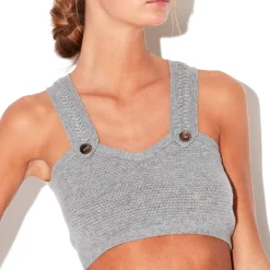 Crop Top En Laine Et Cachemire