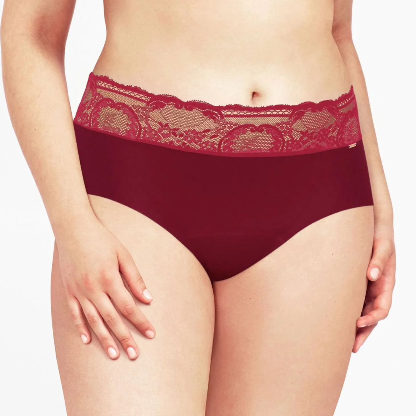Culotte Haute Menstruelle Dentelle