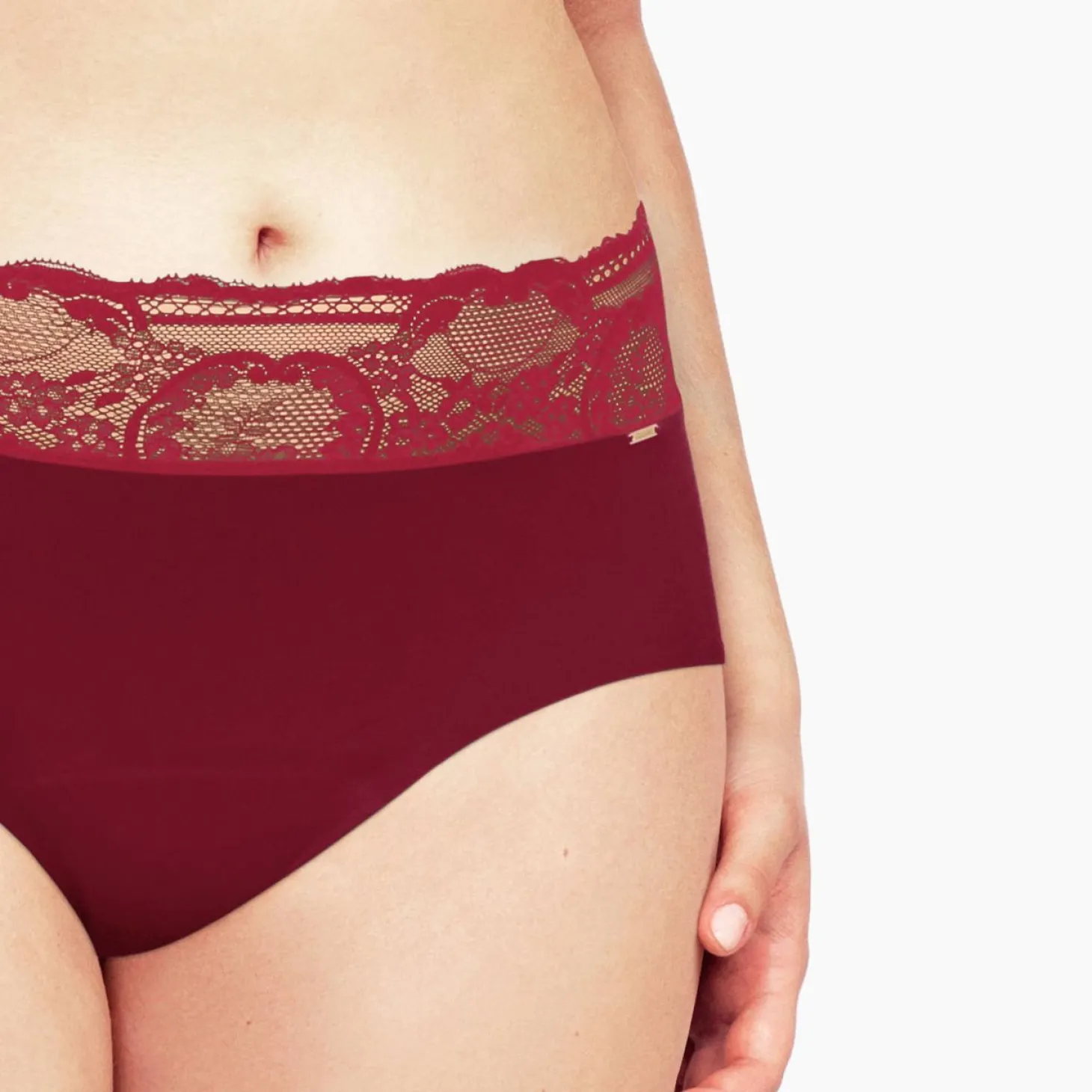 Culotte Haute Menstruelle Dentelle