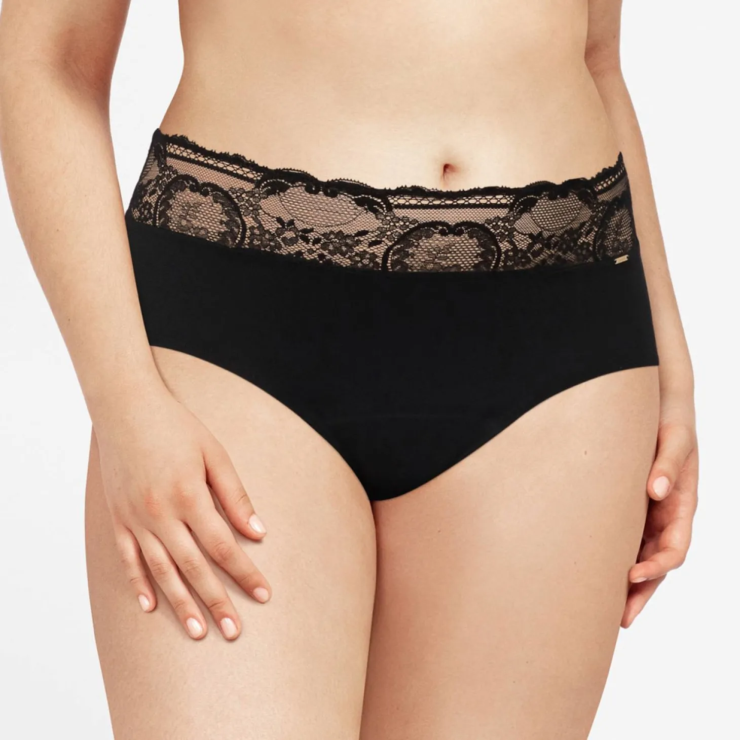 Culotte Haute Menstruelle Dentelle