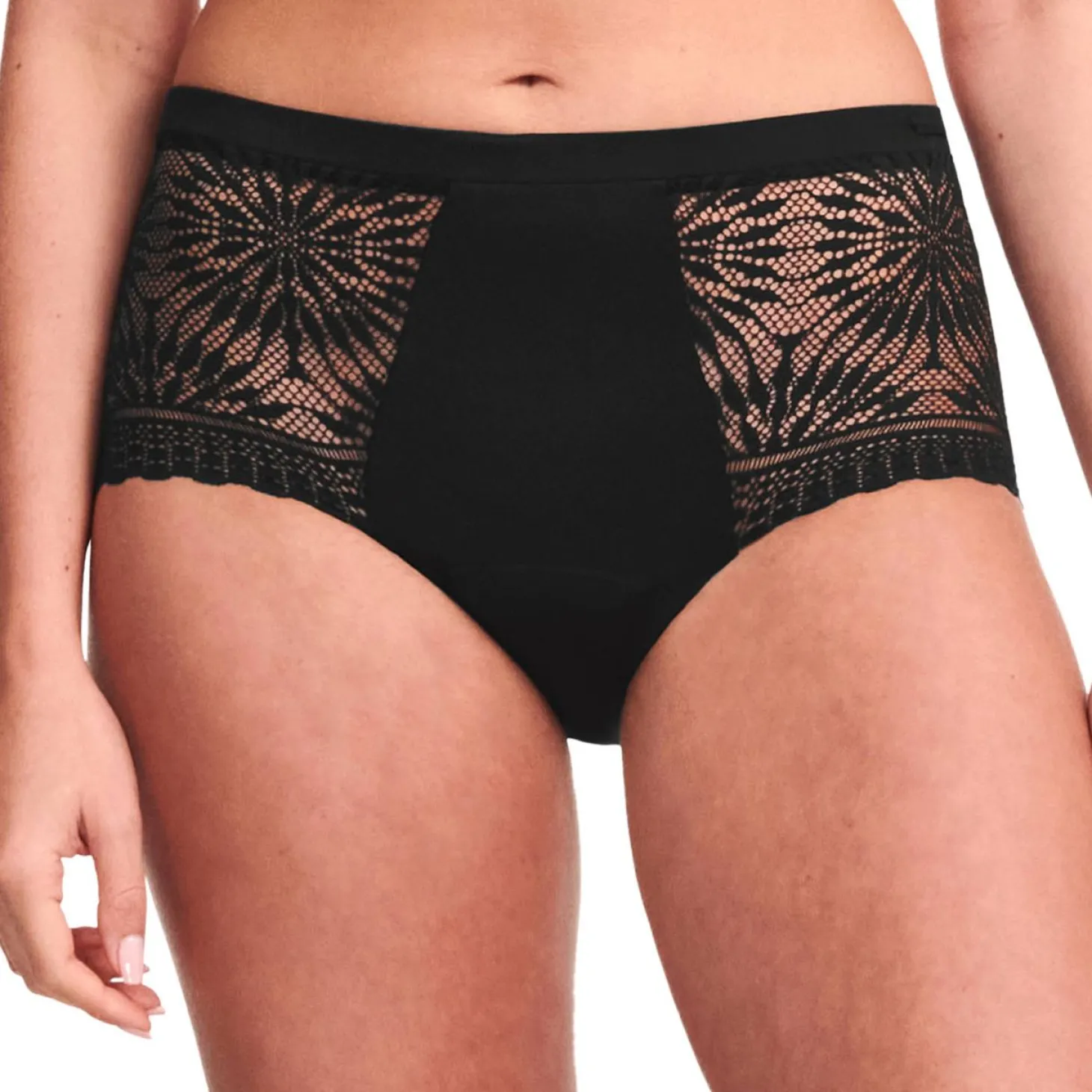 Culotte Haute Menstruelle Dentelle Graphique