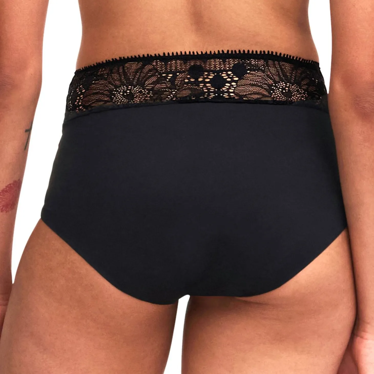 Culotte Haute Menstruelle Dentelle Florale