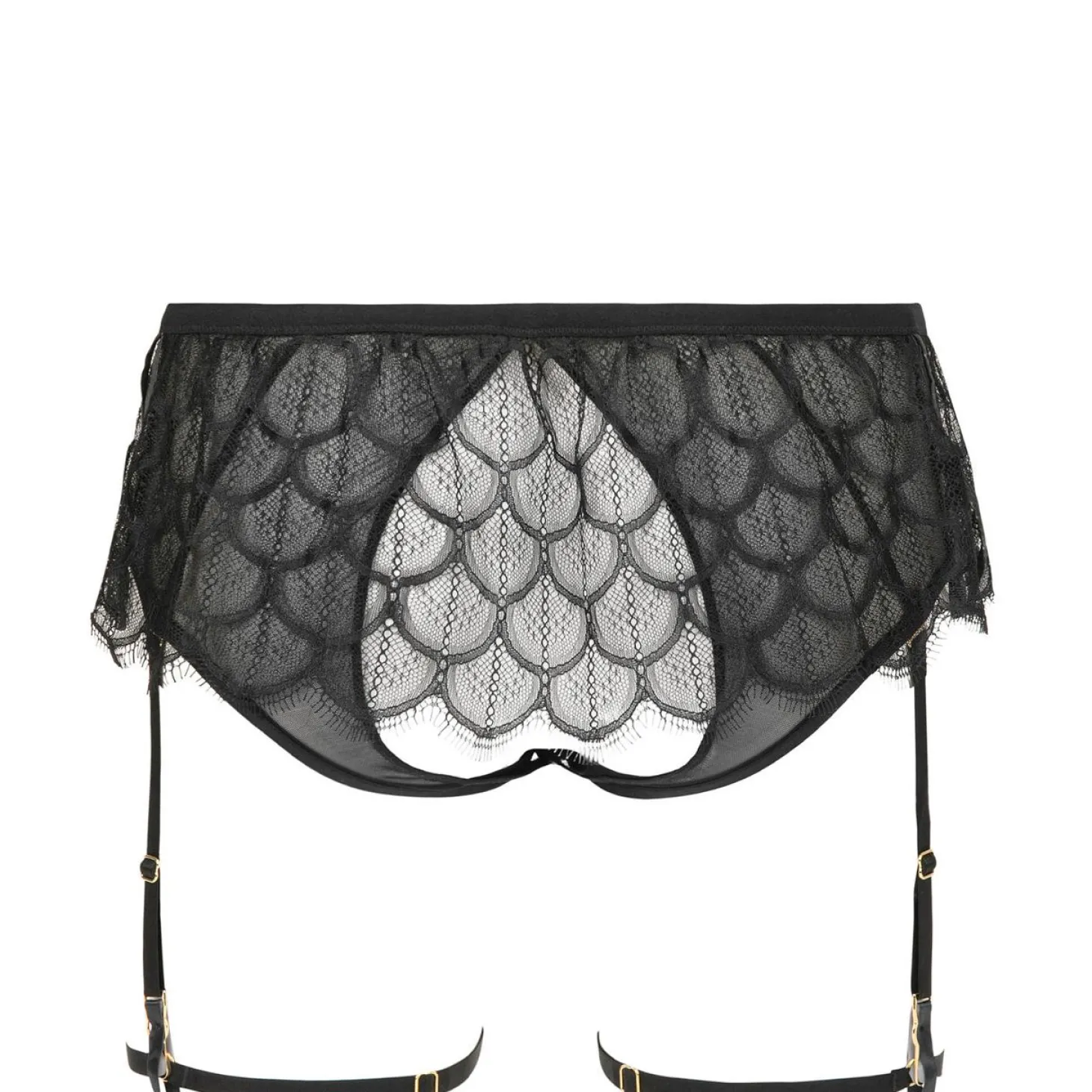 Culotte Ouverte Porte-Jarretelles En Dentelle