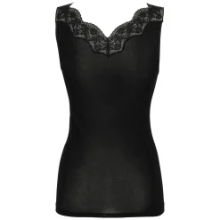 Debardeur Decollete Dentelle En Coton Fil D'Ecosse