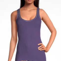 Debardeur Fil Lurex En Coton Fil D'Ecosse