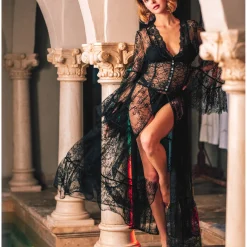 Déshabillé Long En Dentelle