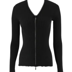 Gilet A Strass En Laine Et Soie