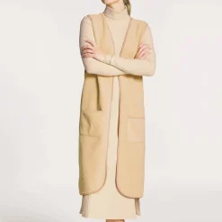 Gilet Long Sans Manches En Coton