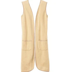 Gilet Long Sans Manches En Coton