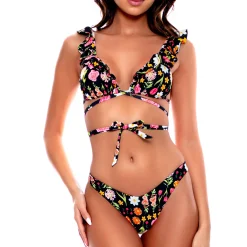 Haut De Maillot De Bain Triangle Ouverture Frontale