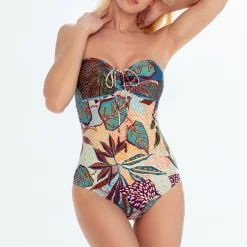 Maillot De Bain 1 Pièce Bustier Sans Armatures