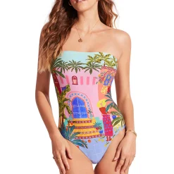 Maillot De Bain 1 Pièce Bustier Sans Armatures