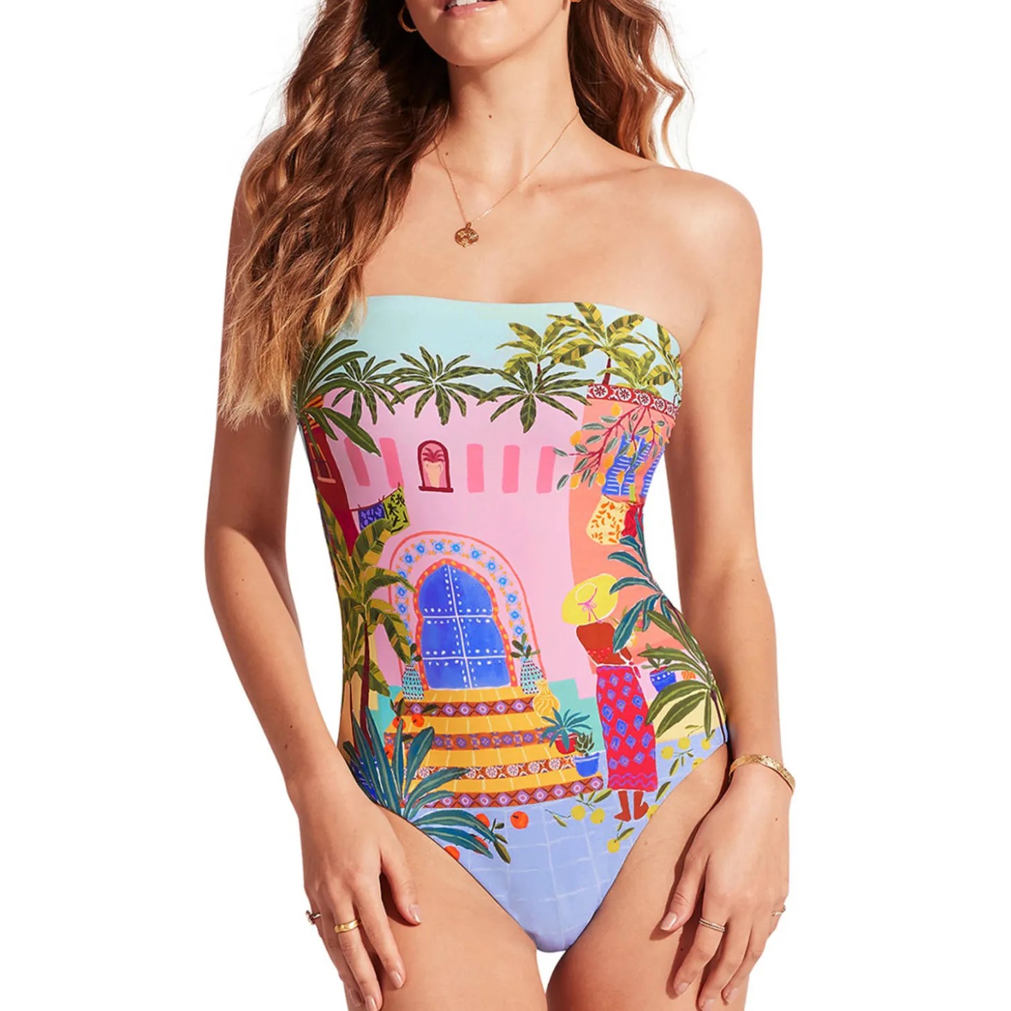 Maillot De Bain 1 Pièce Bustier Sans Armatures
