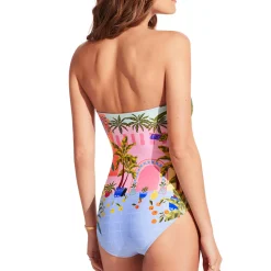Maillot De Bain 1 Pièce Bustier Sans Armatures