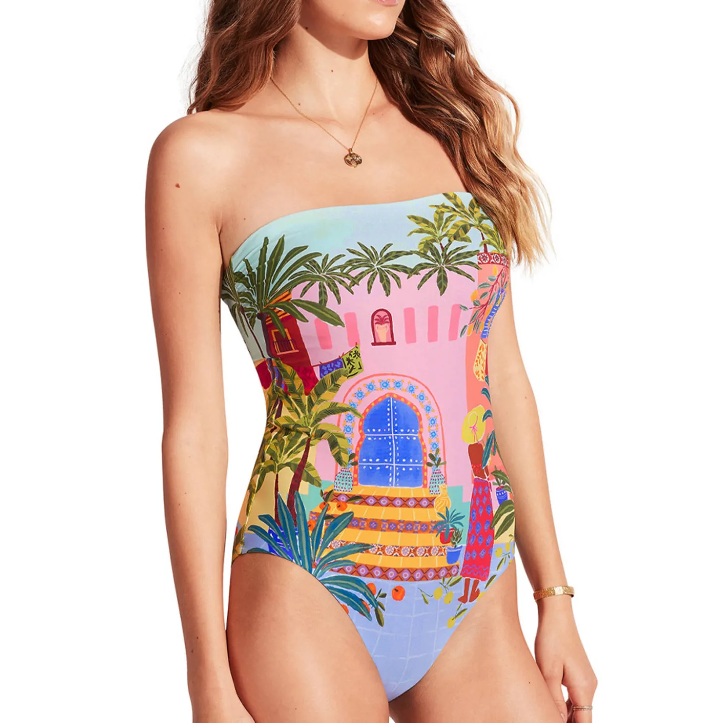 Maillot De Bain 1 Pièce Bustier Sans Armatures