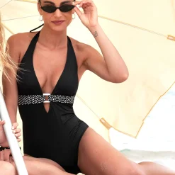 Maillot De Bain 1 Pièce Decollete Plongeant Sans Armatures