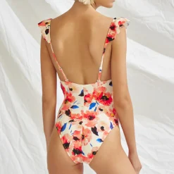 Maillot De Bain 1 Pièce Decollete Sans Armatures
