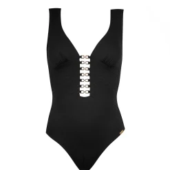 Maillot De Bain 1 Pièce Decollete Plongeant Sans Armatures