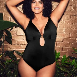 Maillot De Bain 1 Pièce Decollete Sans Armatures