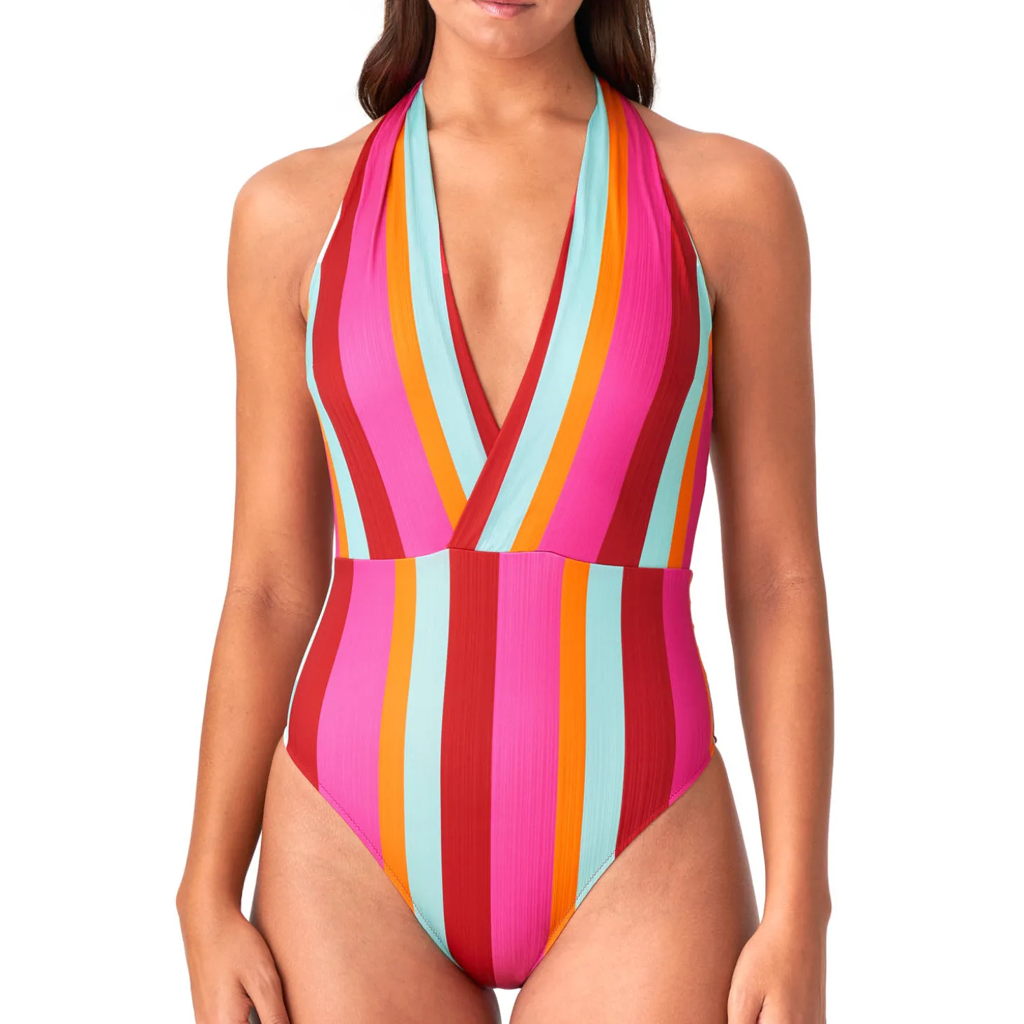 Maillot De Bain 1 Pièce Decollete Plongeant Sans Armatures